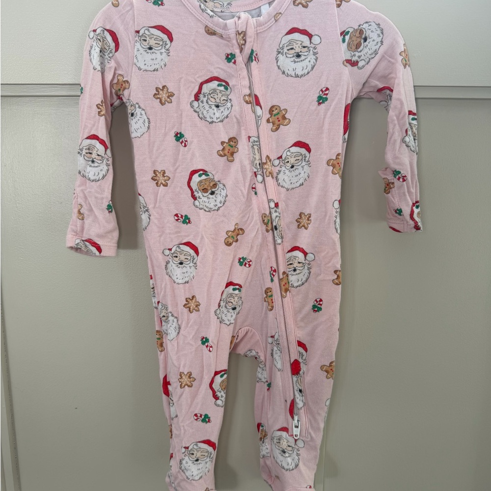 Angel Dear Pink Vintage Santa Footie